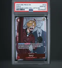 PSA 10 Sanji (Alt Art) Premium Card Collection 25th Ed. OP01-013 EN One Piece - Image 1