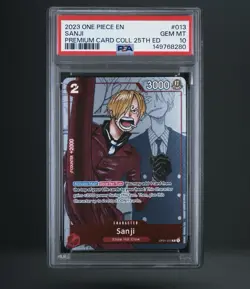PSA 10 Sanji (Alt Art) Premium Card Collection 25th Ed. OP01-013 EN One Piece - Image 2