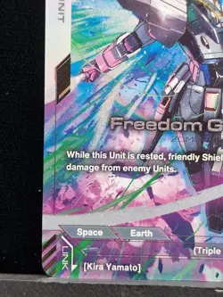 FREEDOM GUNDAM GD03-070 LR+ ALT ART STEEL REQUIEM GUNDAM TCG Near Mint Card - Image 4