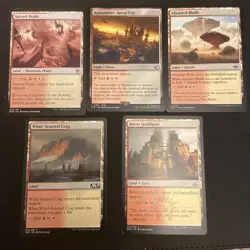 5 Card Bundle -Dual Lands - Boros Lands (red/white); Magic: The Gathering; MTG - Image 1