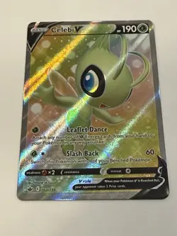 Pokemon TCG Celebi v Full Art Holo Rare Card 160/198 Chilling Reign C - Image 1
