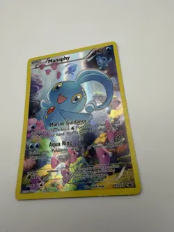 Pokemon Manaphy XY113 Full Art Holo Promo Card HP 70 Used Damaged - Image 2