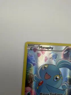 Pokemon Manaphy XY113 Full Art Holo Promo Card HP 70 Used Damaged - Image 3