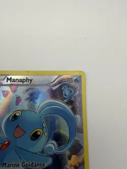 Pokemon Manaphy XY113 Full Art Holo Promo Card HP 70 Used Damaged - Image 4