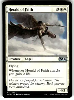 Herald of Faith Core Set 2019 Regular MTG NM - Image 1
