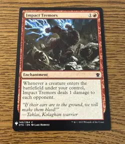 MTG Impact Tremors Dragons of Tarkir Regular Common MAGIC THE GATHERING NM - Image 1