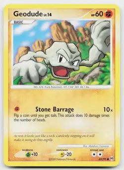 Geodude 65/99 Common Arceus Pokemon Near Mint - Image 1