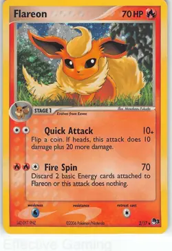 Flareon 2/17 Rare POP Series 3 Pokemon LP Fukuda - Image 1