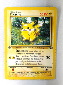 Carte pokemon FRANCAIS 1st Ed Pikachu (JU 60) Jungle [PLAYED] 16.07.2025A - Image 1