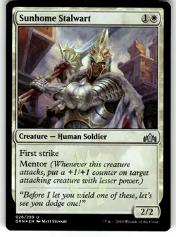 FOIL MTG Sunhome Stalwart Guilds of Ravnica MTG - Image 1