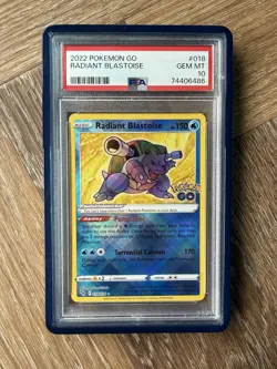 Pokemon TCG PSA 10 Radiant Blastoise 018/078 Pokemon Go (English / GEM MT) - Image 3