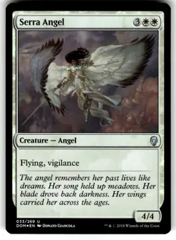 Serra Angel Dominaria FOIL MTG NM - Image 1