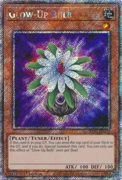 Yugioh! Glow-Up Bulb - RA03-EN245 - Platinum Secret Rare - 1st Edition Near Mint - Image 1