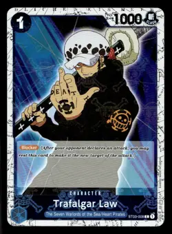 One Piece TCG The Best- #ST03-008 Trafalgar Law (ST03-008) (Jolly Roger Foil) - Image 1