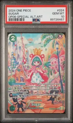 2024 - SUGAR - PSA 10 ONE PIECE OP06 - WINGS OF THE CAPTAIN #024 SPECIAL ALT ART - Image 1