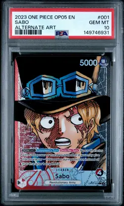 2023 One Piece Awakening of the New Era Sabo Alternate Art #OP05-001 PSA 10 - Image 1