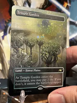 MTG | Temple Garden (Borderless) (🪐Galaxy FOIL✨) [Unfinity] - Image 2