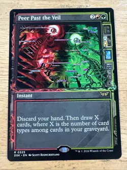 Peer Past the Veil (Showcase) Duskmourn: House of Horror NM MTG - Image 1