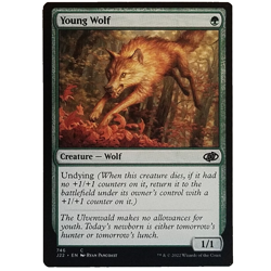 x1 Young Wolf J22 MTG M/NM Common Green Creature Wolf Jumpstart 2022 Undying TCG - Image 1