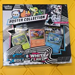 Pokemon Scarlet And Violet Black Bolt And White Flare Poster Collection Sealed - Image 1
