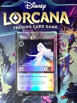 LORCANA carte promo FR 19/P1 Elsa🌟Foil🌟 Disney 100 ans protection magnetique - Image 2