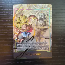 Bandai Dragon Ball Super Card Game Energy Marker Broly Promo E-109 Gold - Image 1