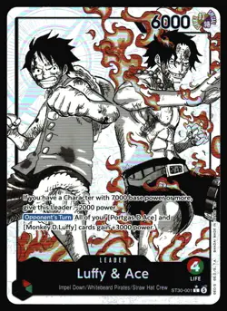 Luffy & Ace Alternate Art Leader Card - Image 1