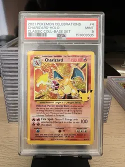 Pokemon TCG Charizard Holo Rare Card Celebrations Classic Collection 4/102 PSA 9 - Image 1