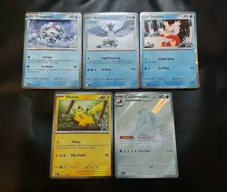 2025 Holiday Calendar Card Set Of 5 Stamped Promo Pokemon Cards NM - Image 1
