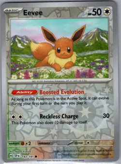 Eevee 143/191 Reverse Holo SV08: Surging Sparks - Pokemon Card - NM - Image 1