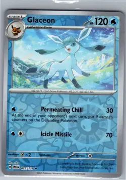 Glaceon 025/131 Reverse Holo SV: Prismatic Evolutions - Pokemon Card - NM - Image 1