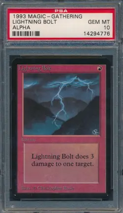 Alpha Lightning Bolt PSA 10 Graded Magic MTG (4776) -magicgraders- - Image 1