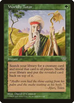 MTG Worldly Tutor Mirage [MIR] #255 LP - Image 1