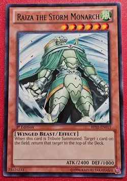 1x Yu-Gi-Oh! Raiza The Storm Monarch - BP01-EN015 - Black Rare - 1st Edition -NM - Image 1