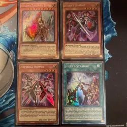 Yugioh KICO 1st Ed COLLECTOR RARE NM Arcana + Joker + Bower + Jokers Straight - Image 1