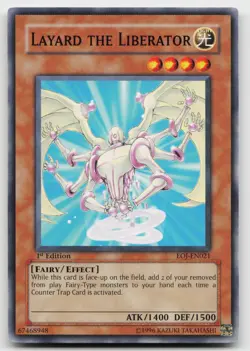 Layard the Liberator EOJ-EN021 Enemy of Justice Yu-Gi-Oh 1st Edition NM - Image 1