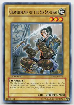 Chamberlain of the Six Samurai GLAS-EN001 Gladiator's Assault Yu-Gi-Oh 1st Ed NM - Image 1
