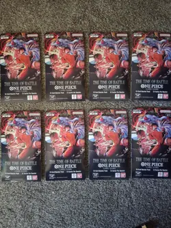 One Piece: The Time of Battle (OP-16) Booster Sleeved Pack x 8- Sealed - MINT - Image 1