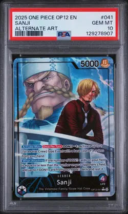 Sanji 041 Alternate Art One Piece Op12-legacy Of The Master One Piece PSA 10 - Image 1