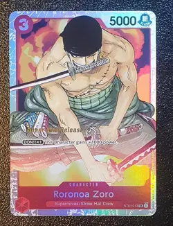 One Piece ST01-013 Roronoa Zoro Super Pre-Release MINT - Image 1