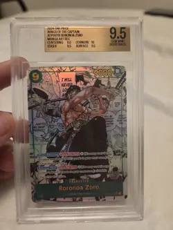 One Piece CCG BGS 9.5 Roronoa Zoro OP06-118 SEC Manga Art 2024 ENG - Image 1