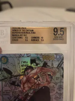 One Piece CCG BGS 9.5 Roronoa Zoro OP06-118 SEC Manga Art 2024 ENG - Image 2