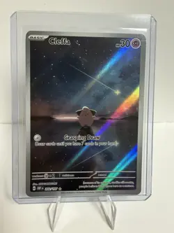 Pokemon Cleffa SV03 Obsidian Flames Illustration Rare Holo Card 202/197 - Image 1