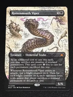 MTG Bloomburrow Rottenmouth Viper Borderless 0290 Mythic - Image 1