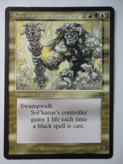 Sol'kanar the Swamp King Legends LP Lightly Played English MTG Magic Gathering - Image 1