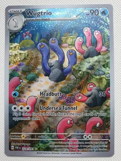 Pokemon TCG Wugtrio 224/091 Scarlet&Violet Paldean Fates Holo Illustration Rare - Image 1
