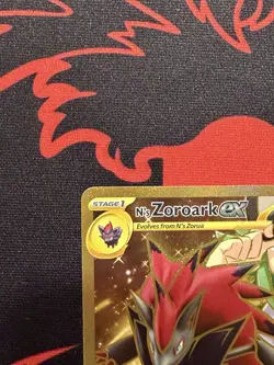 N's Zoroark ex 189/159 Sv09: Journey Together Gold Full Art Hyper Rare Pokemon - Image 2