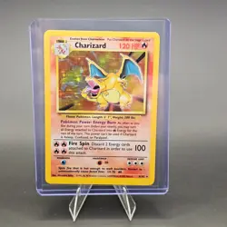 1999 Pokemon Base Set Charizard 4/102 Holo Rare Unlimited Raw MP WOTC - Image 3