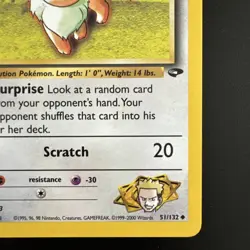 Pokemon TCG Lt. Surge's Eevee 51/132 Gym Challenge NM - Image 3