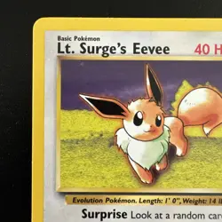Pokemon TCG Lt. Surge's Eevee 51/132 Gym Challenge NM - Image 5